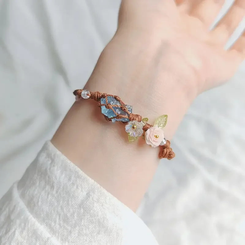 Elyssavine - Bracelet Bohème Fleur & Cristal