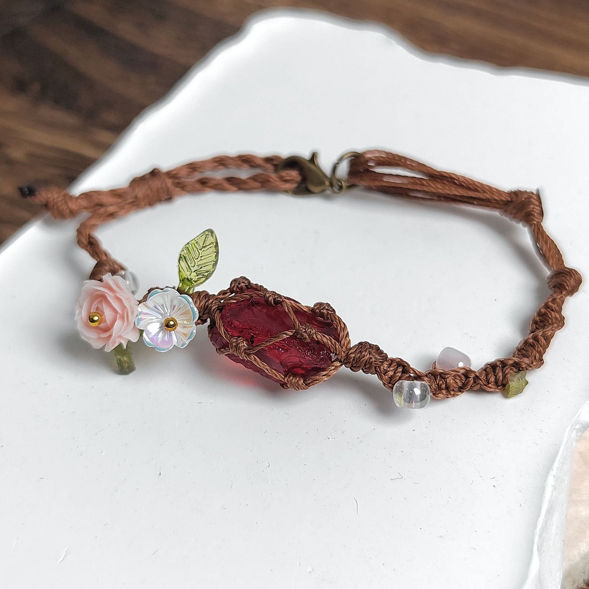 Elyssavine - Bracelet Bohème Fleur & Cristal
