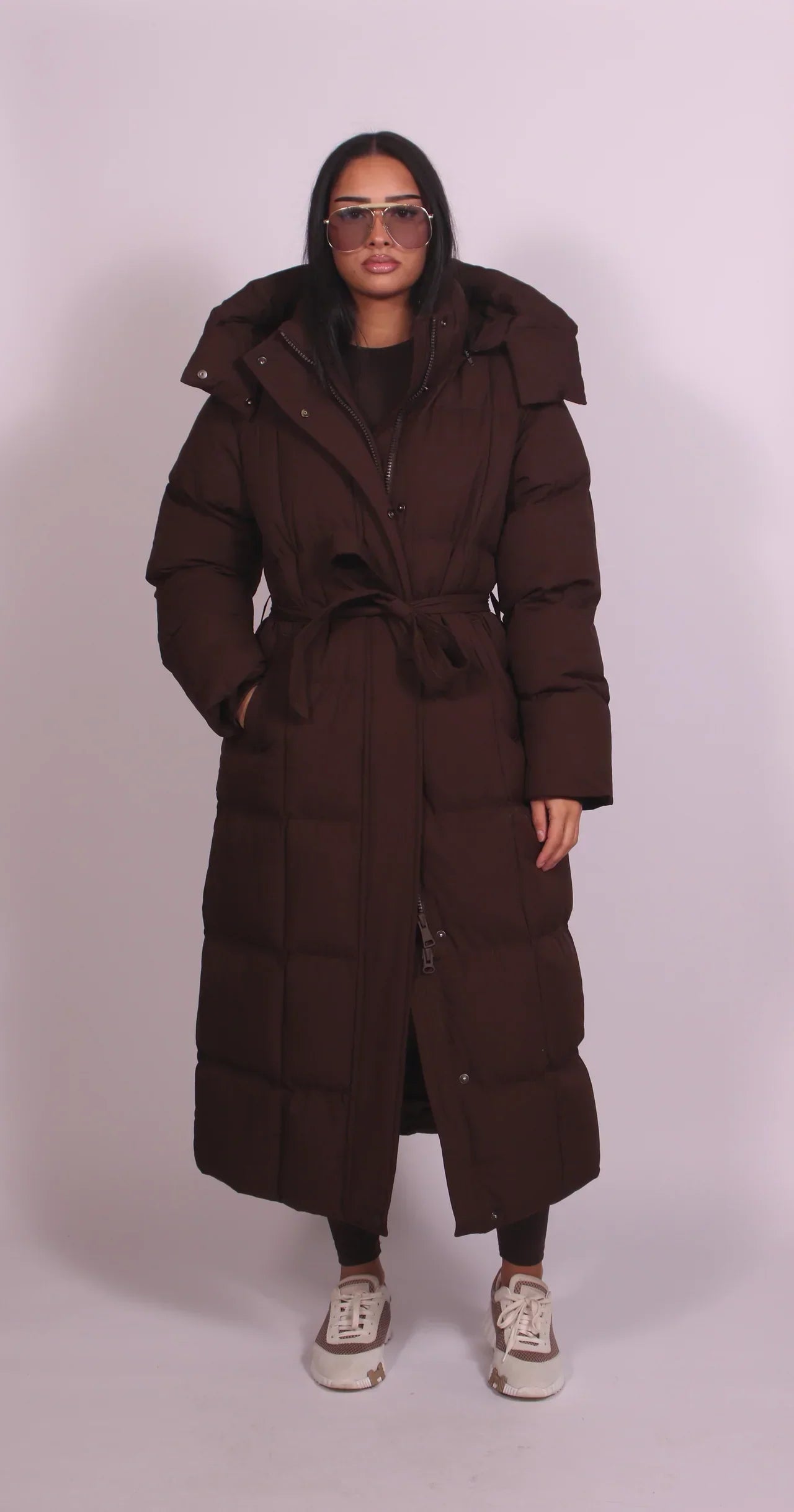 Averlisse - Manteau Long Puffer Ceinturé