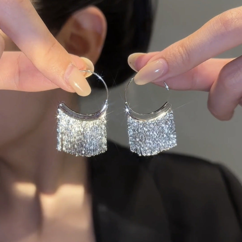 Lunavienne - Boucles d’Oreilles Cascade à Franges