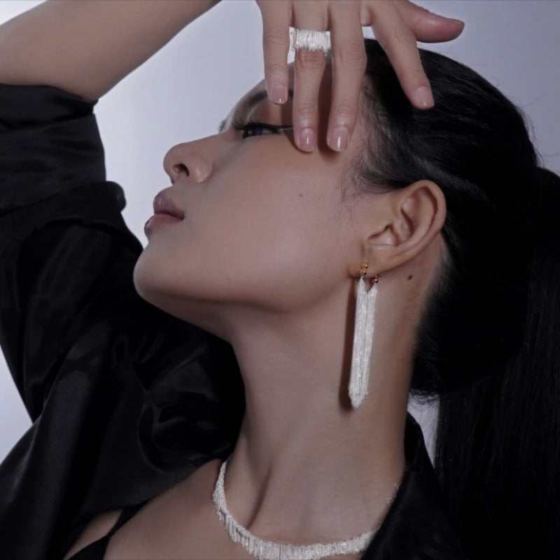 Lunavienne - Boucles d’Oreilles Cascade à Franges