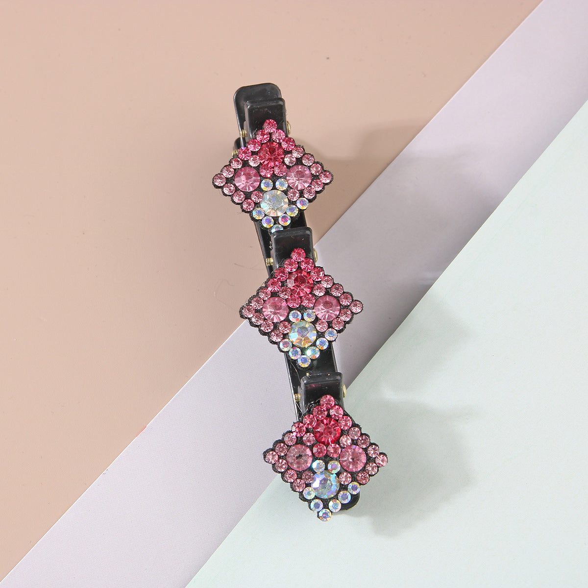 Kalinorae - Épingles à Cheveux Cristal Carré – Lot de 4