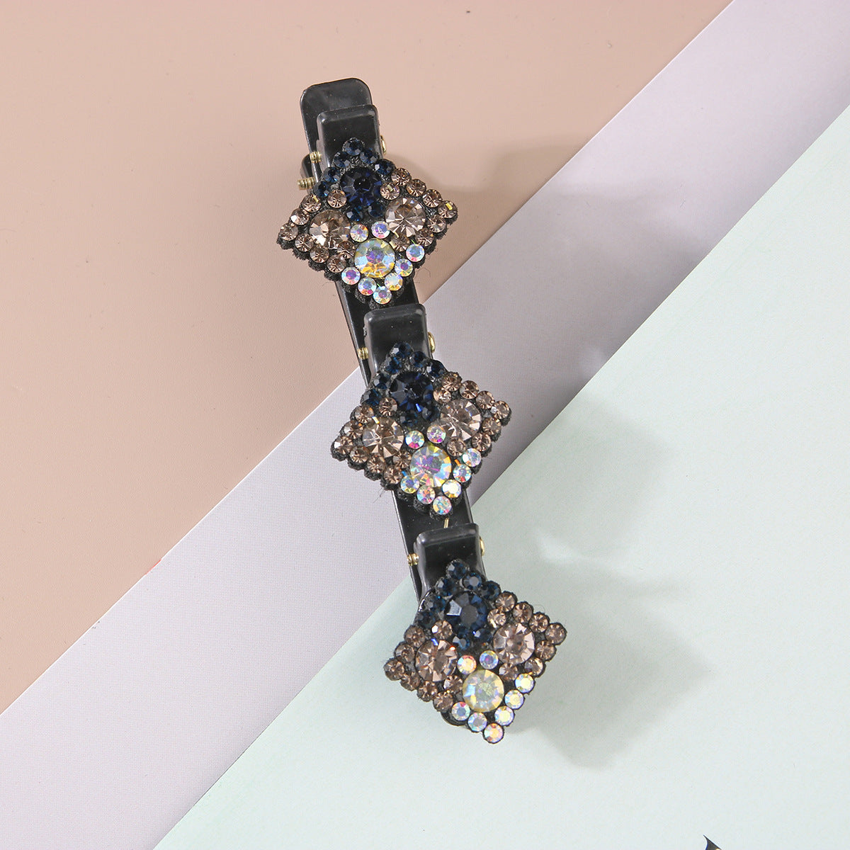 Kalinorae - Épingles à Cheveux Cristal Carré – Lot de 4