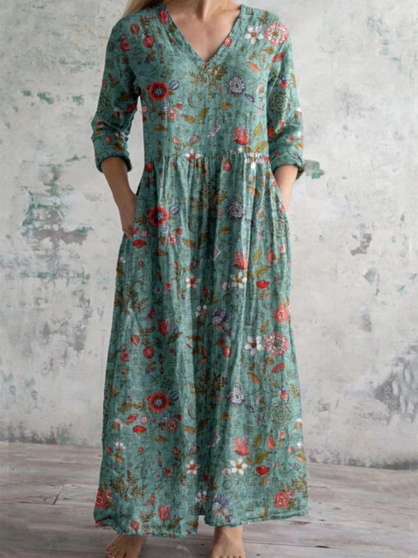 Celestine - Robe maxi à imprimé fleuri vintage