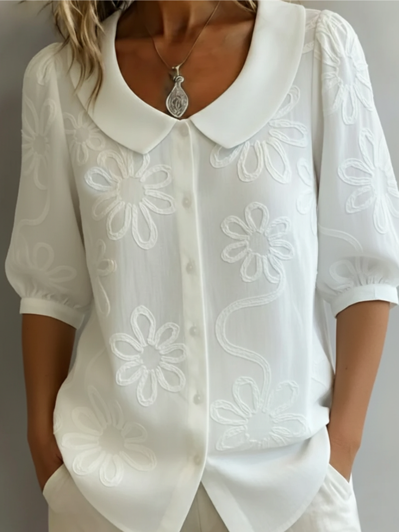 Ismeline - Embroidered Floral Blouse