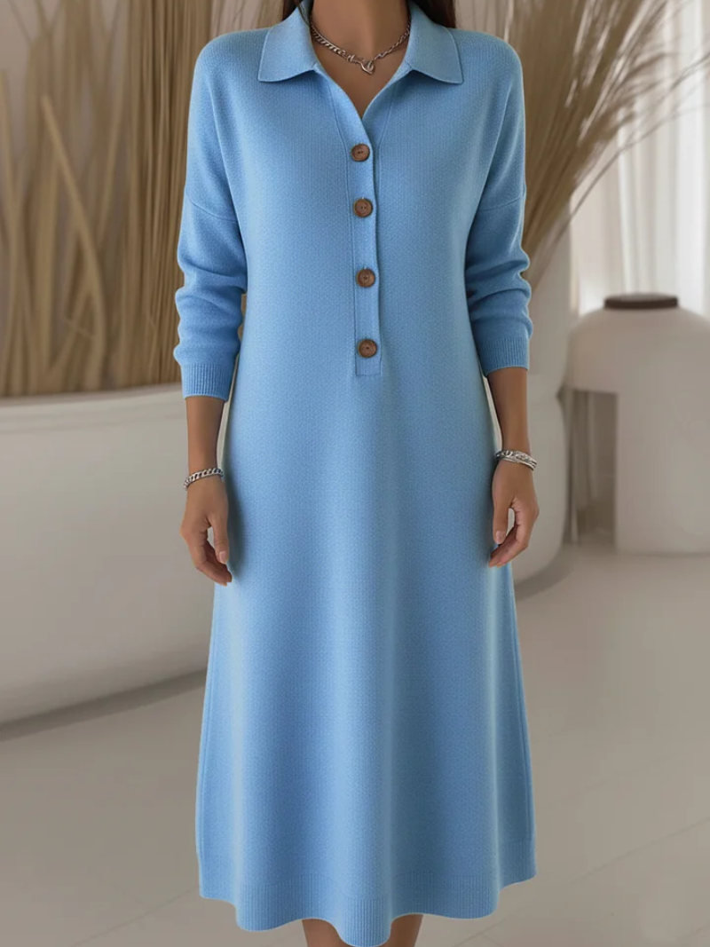 Cynelle - Long Button-Down Dress for Everyday Elegance