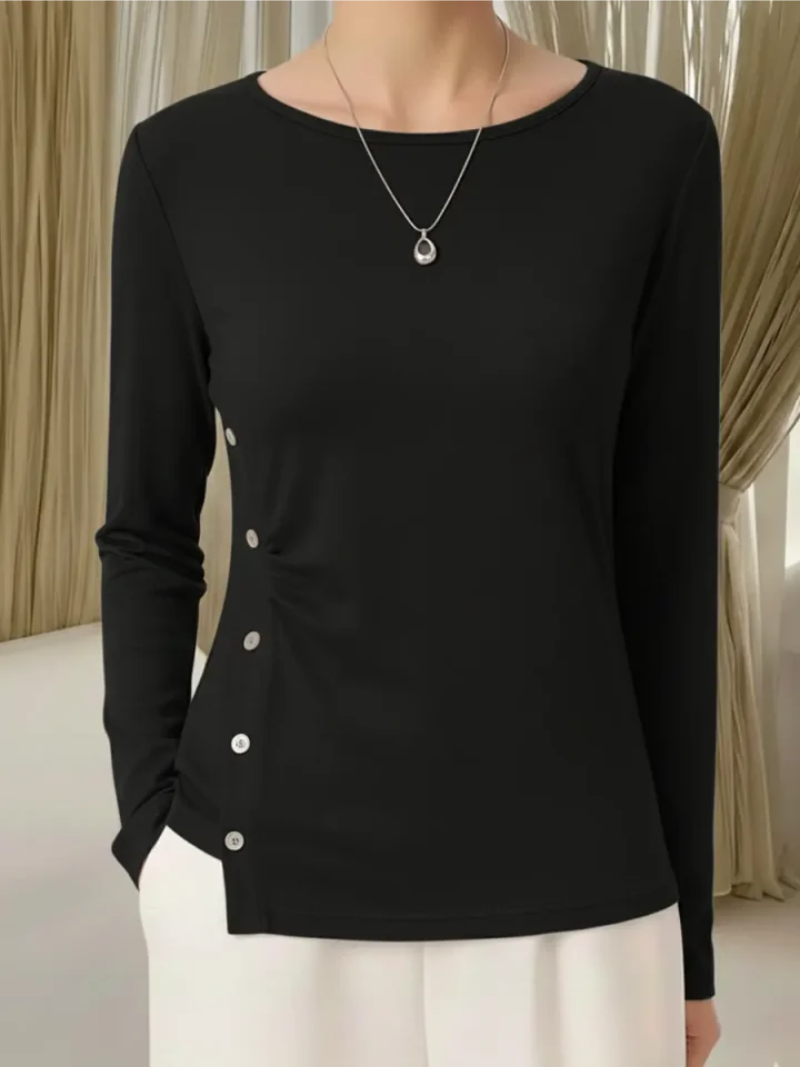 Isalynne - Top en Maille Douce aux Détails Noués