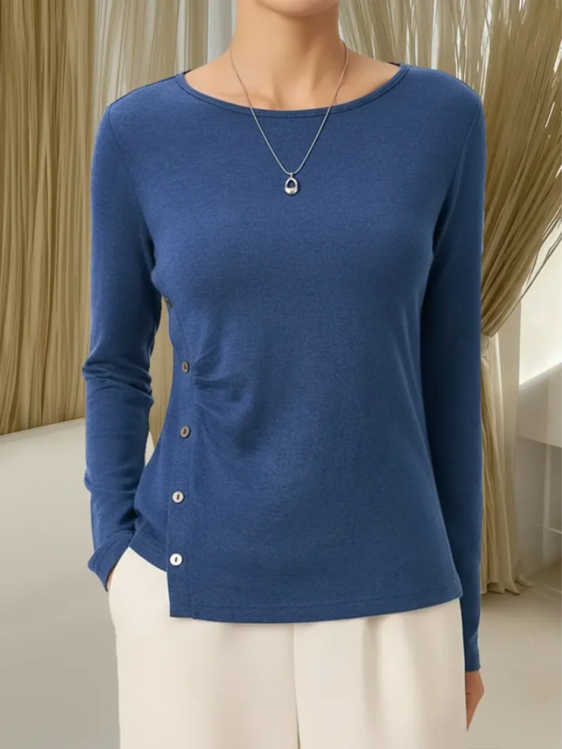 Isalynne - Top en Maille Douce aux Détails Noués