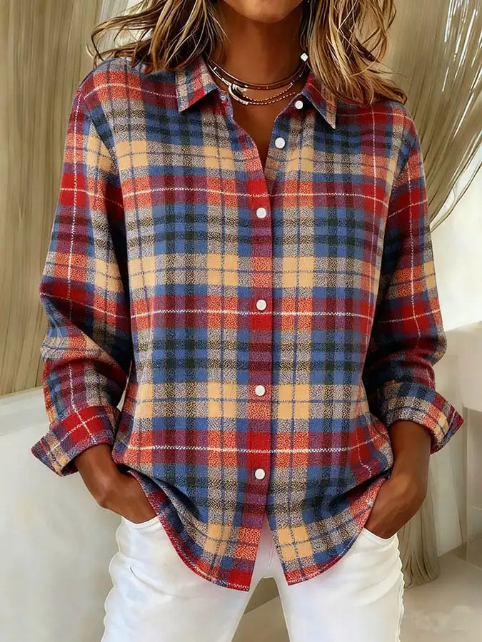Isellora - Soft Check Cardigan 