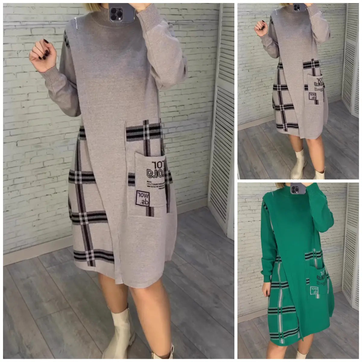 Averelle - Casual Printed Knit Dress 