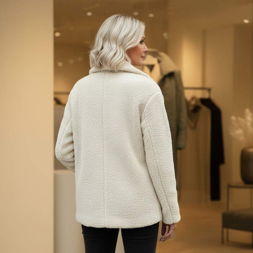 Thalirra - Veste Douce Femme Style Teddy