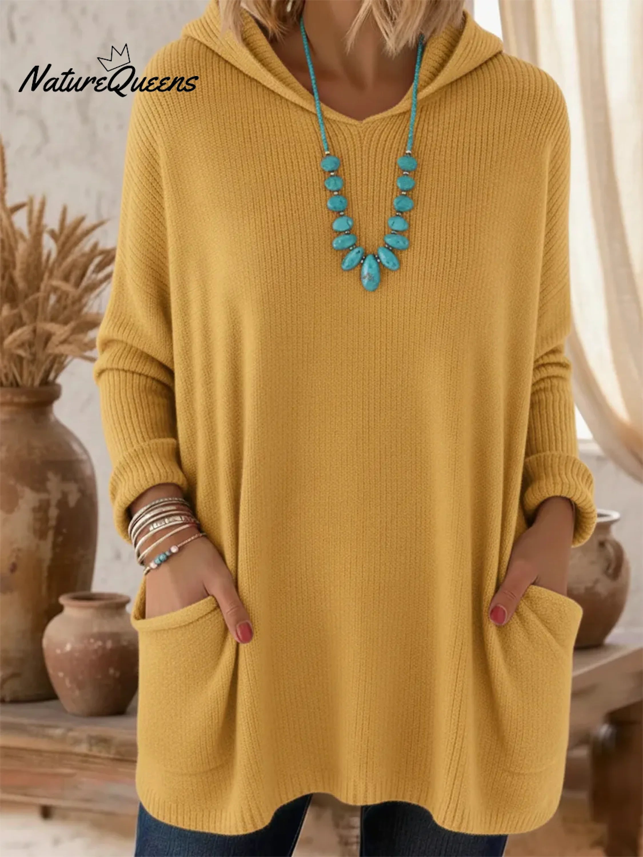 Fioranelle - Pull Doux à Capuche avec Poches