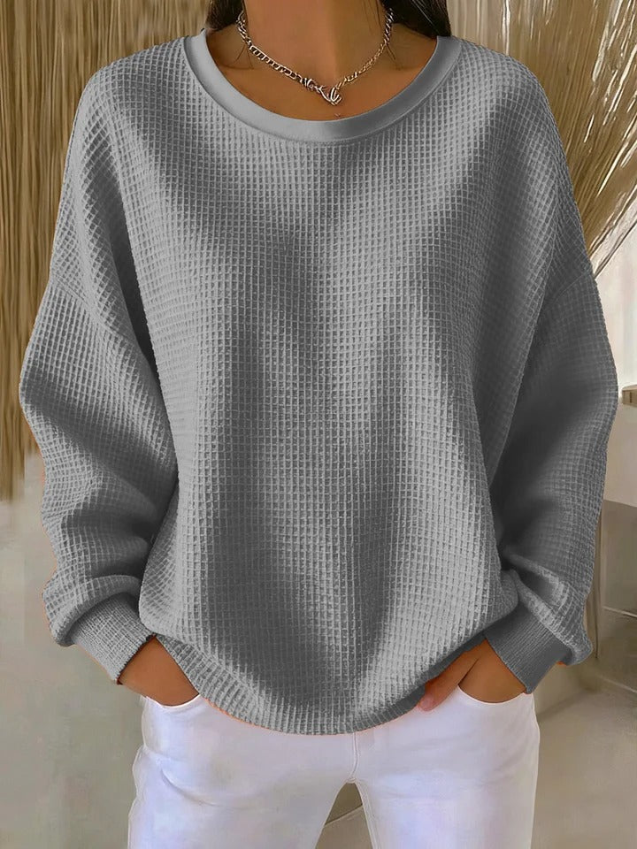 Rhosavienne – Soft Textured Sweater with Enveloping Comfort