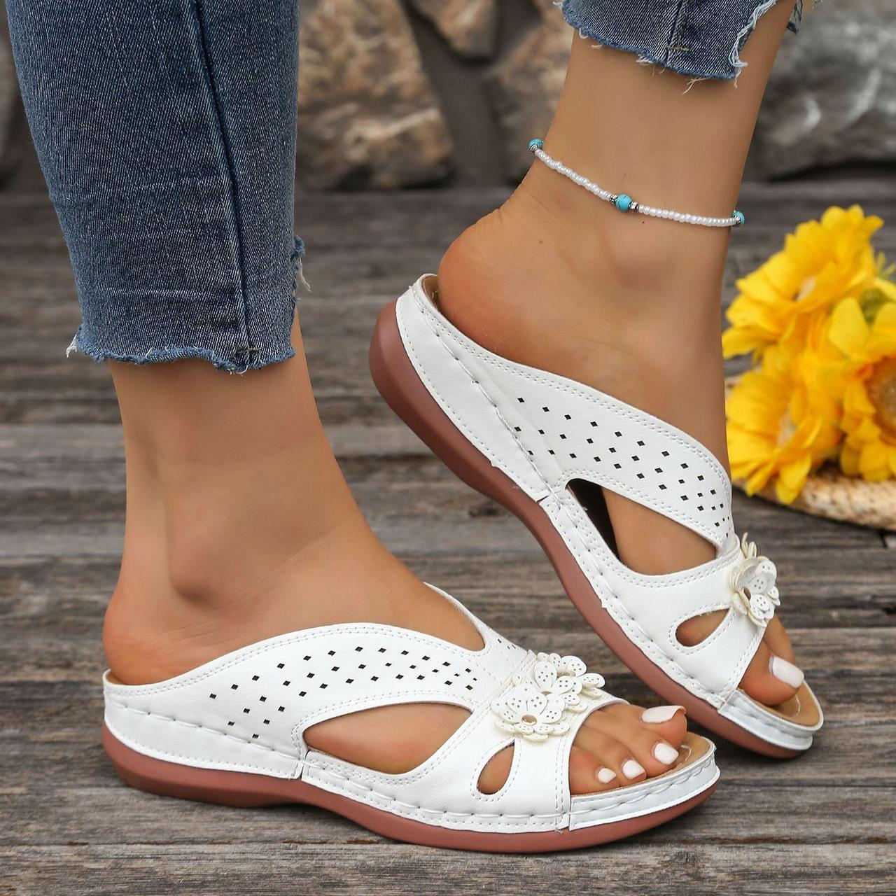 Norabel™ - Sandales à Talon Compensé Confort Orthopédique – Stabilité, Légèreté et Posture Naturelle