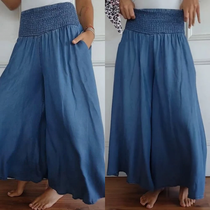 Pravina™ - Women's High Waisted Wide Leg Jeans 