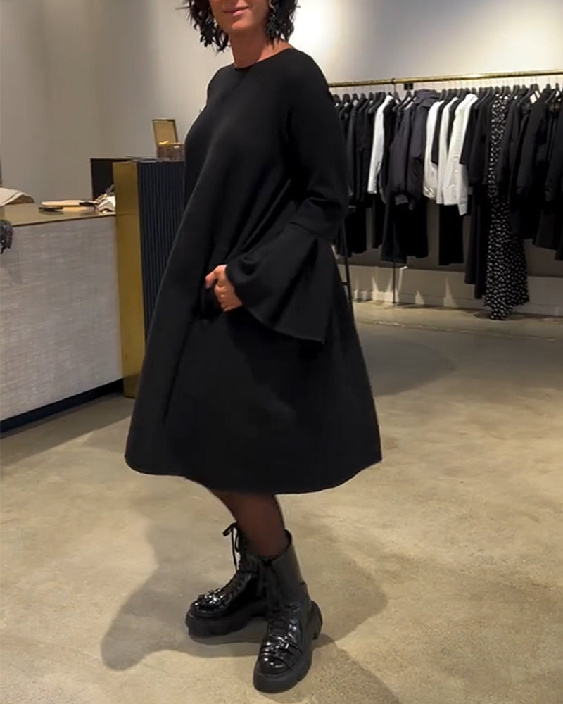 Jovalinne - Robe Décontractée À Manches Évasées