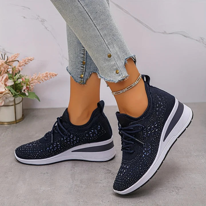 Giselle™ – Orthopedic sneakers with sparkling rhinestones