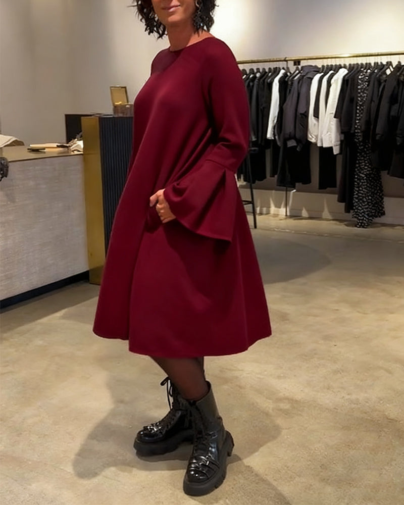 Jovalinne - Robe Décontractée À Manches Évasées