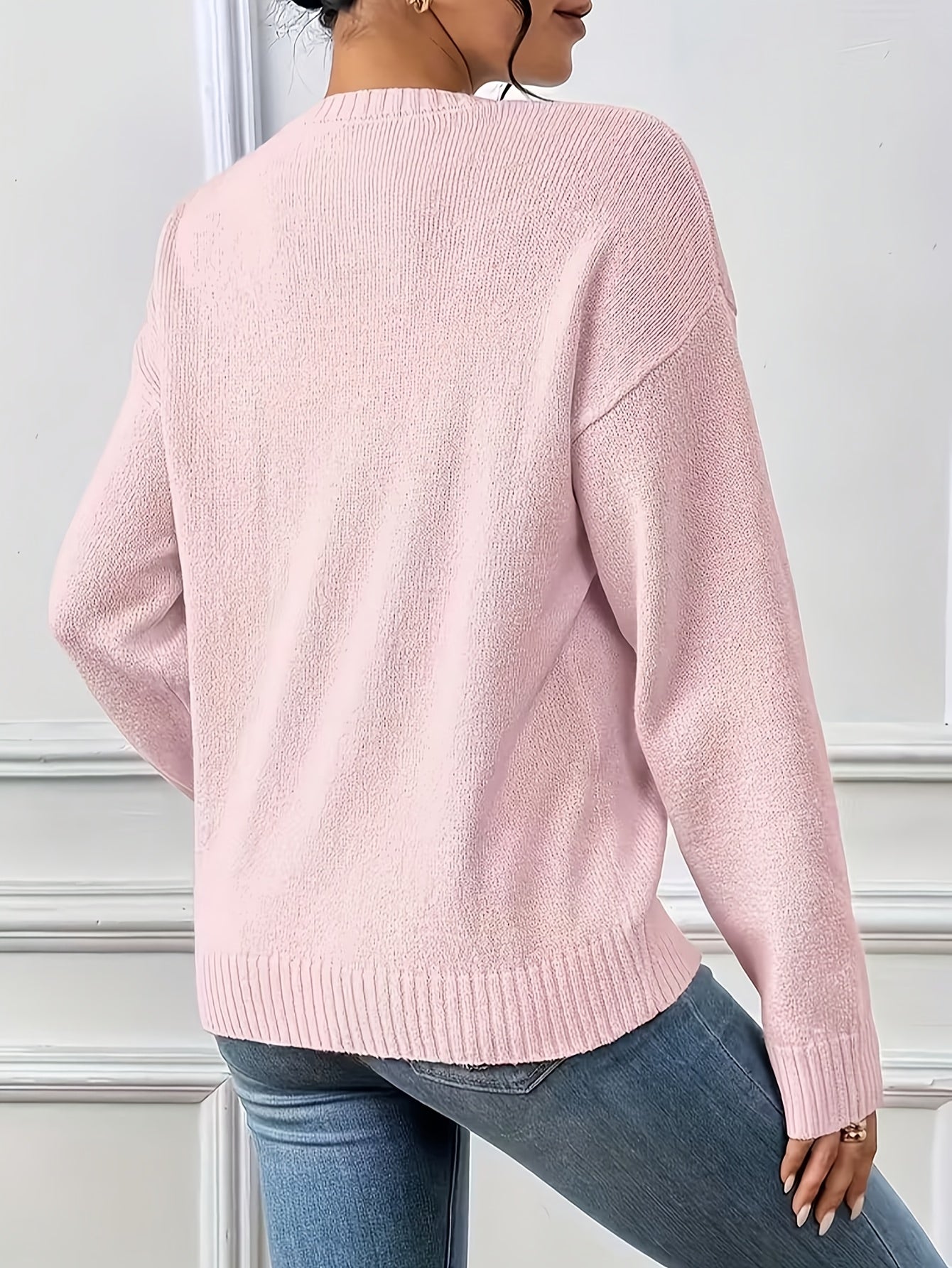 Lunetta - Casual Knit Heart Sweater 