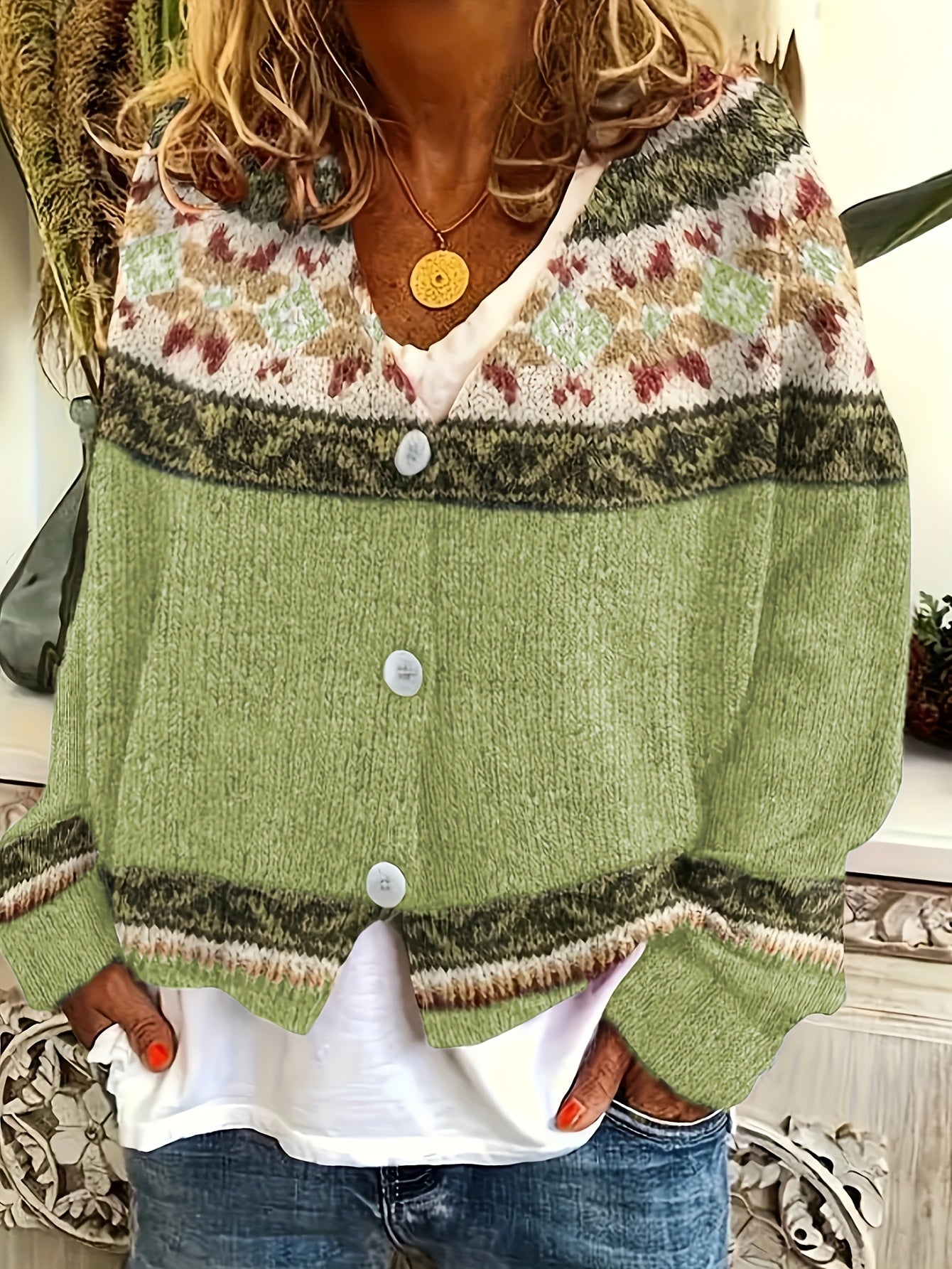 Ceralivra - Cardigan Tricoté Élégant au Charme Vintage