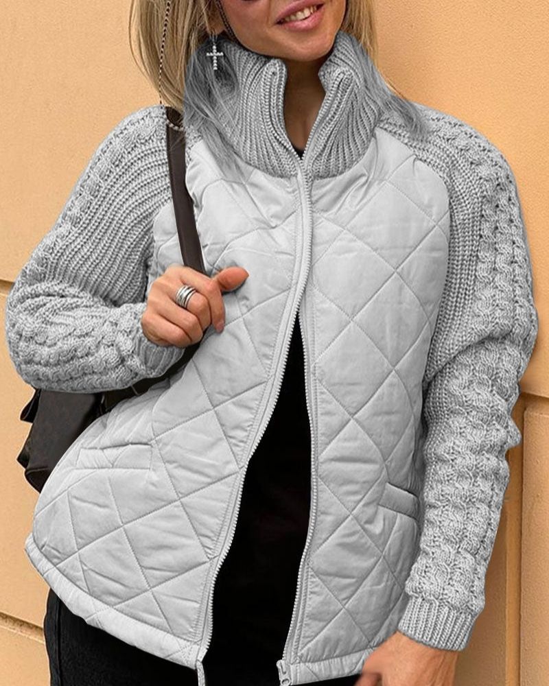 Bravina - Veste en Fleece Tricotée Décontractée