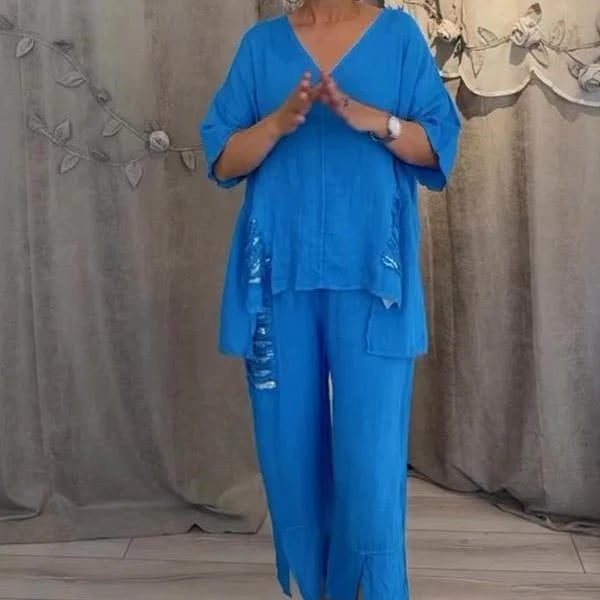 Lunessa™ - Ensemble femme avec décolleté en V, 2 pièces