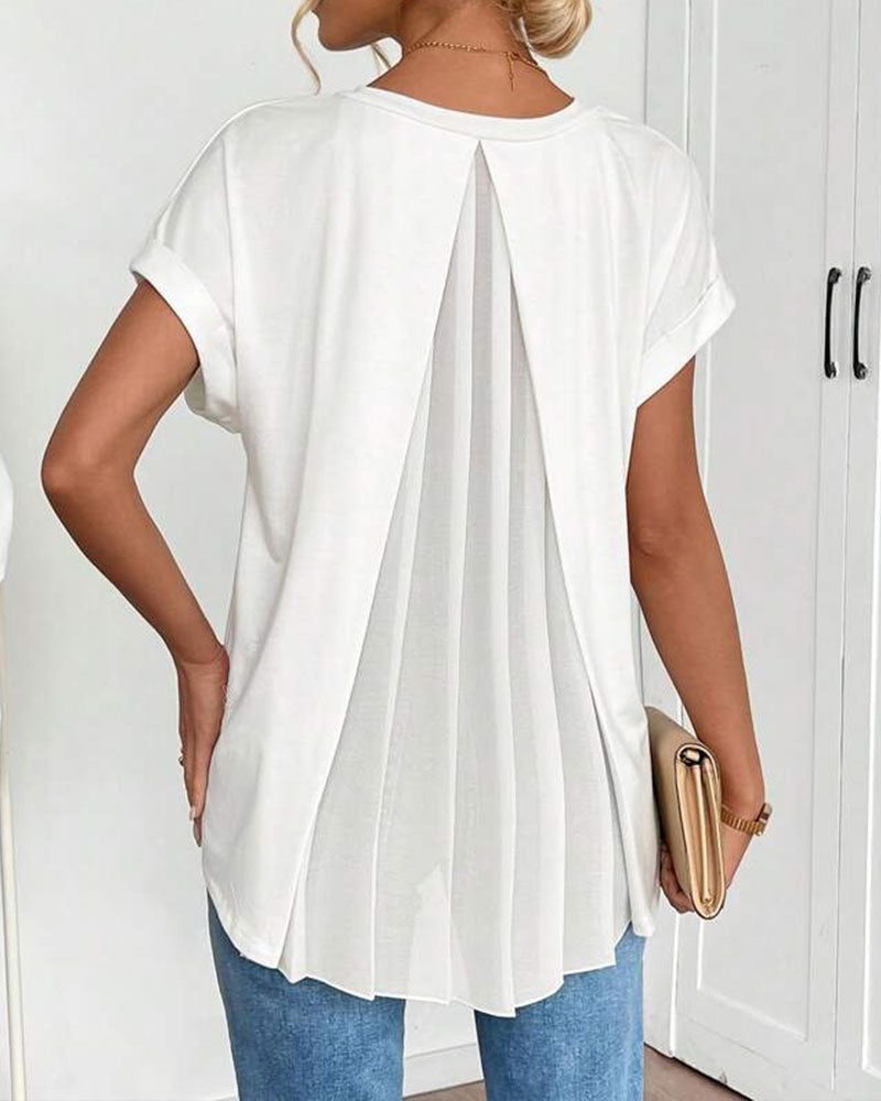 Estella™ - T-shirt à manches courtes unisexe avec patchwork