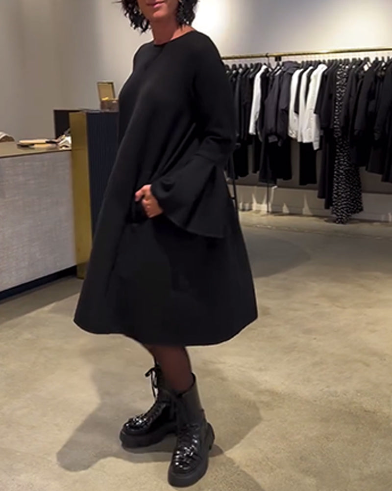 Jovalinne - Robe Décontractée À Manches Évasées