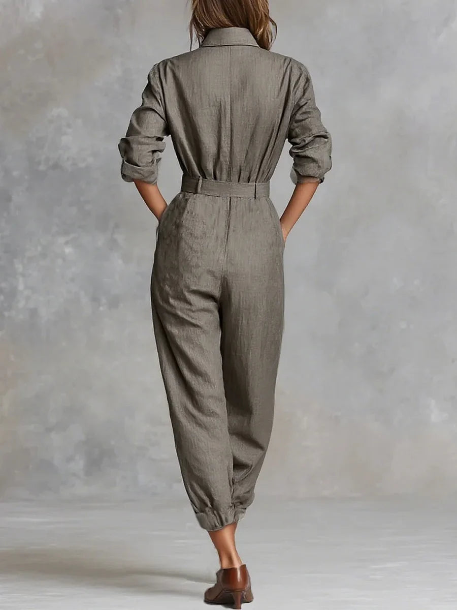 Gwenoraé - Elegant Women's Jumpsuit in Cotton and Linen 