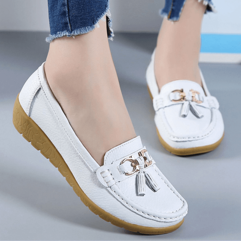 Heliora™ - Orthopedic Comfort Leather Moccasins – Natural Elegance in Every Step 