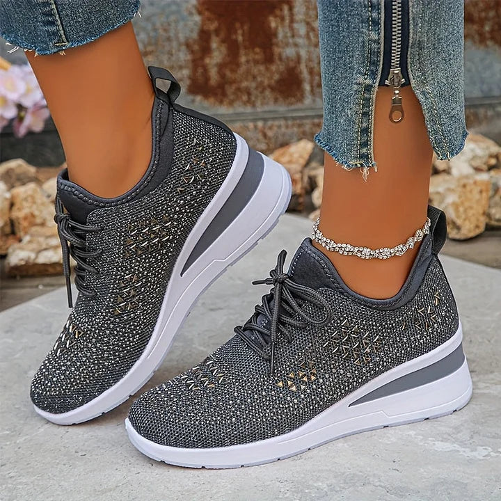 Giselle™ – Orthopedic sneakers with sparkling rhinestones