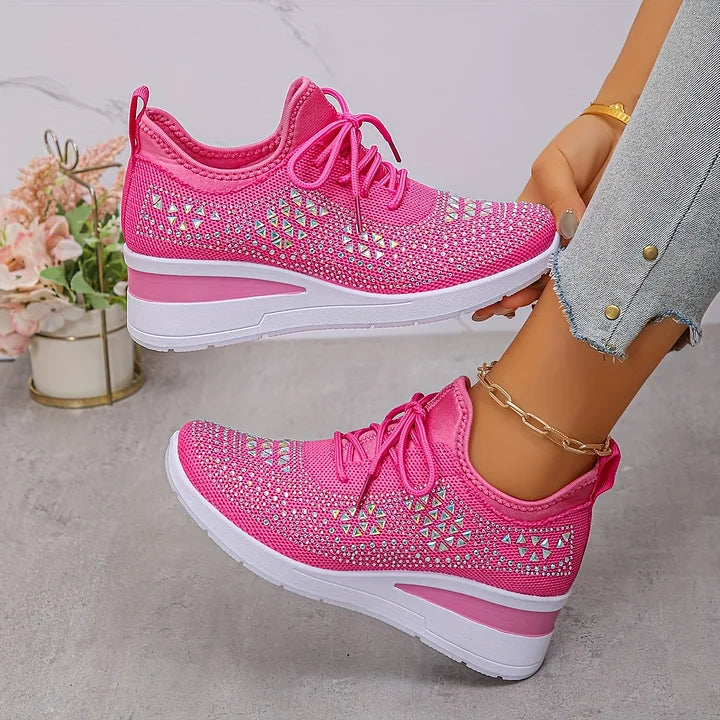 Giselle™ – Orthopedic sneakers with sparkling rhinestones
