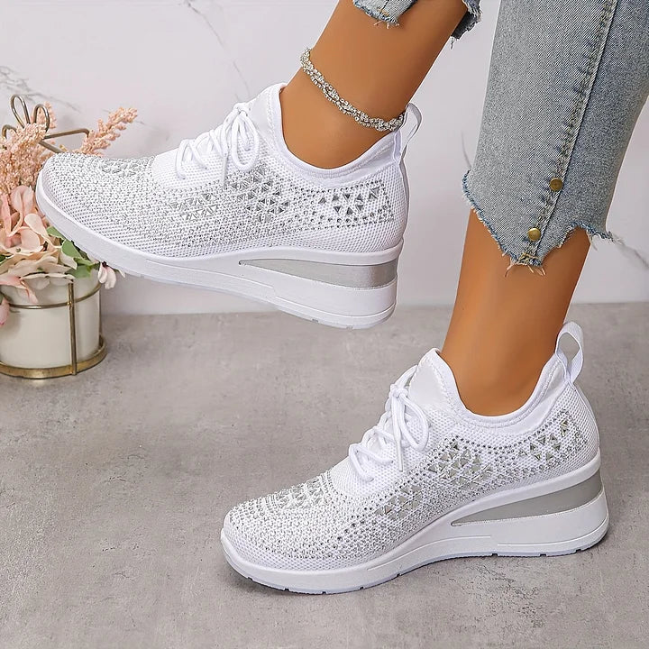 Giselle™ – Orthopedic sneakers with sparkling rhinestones
