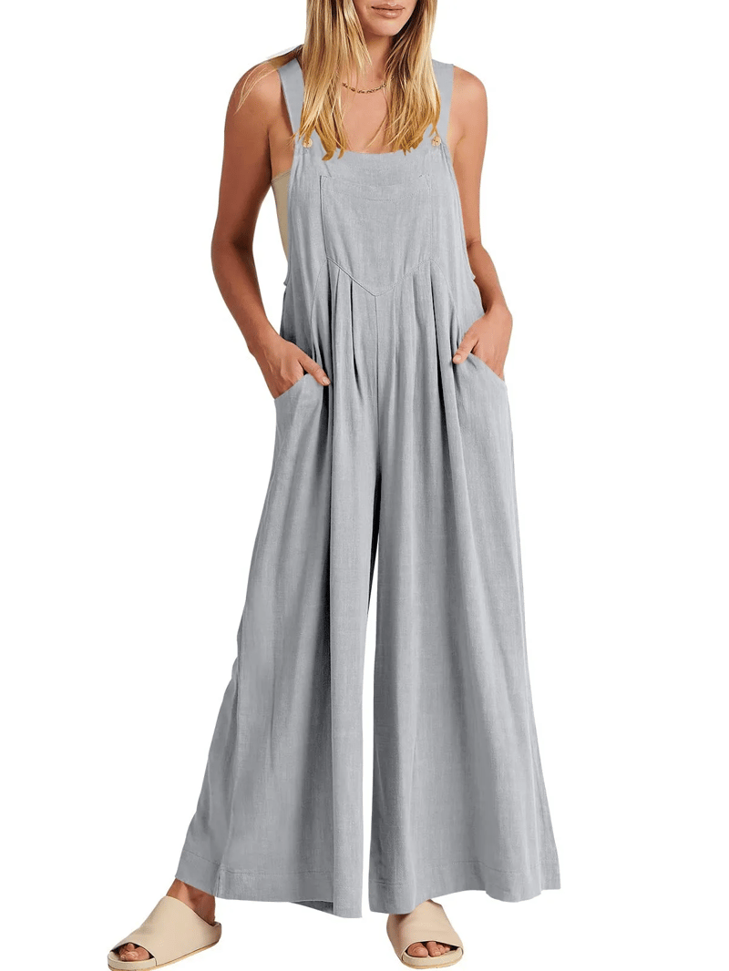 Giulena - Sleeveless Wide Leg Jumpsuit