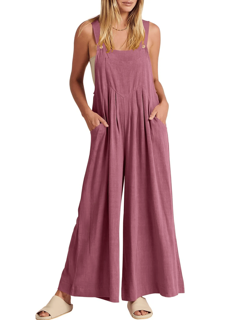 Giulena - Sleeveless Wide Leg Jumpsuit