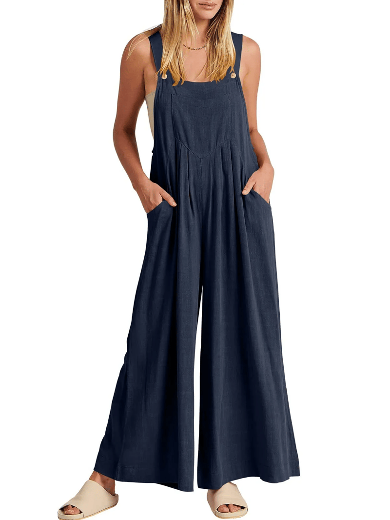 Giulena - Sleeveless Wide Leg Jumpsuit
