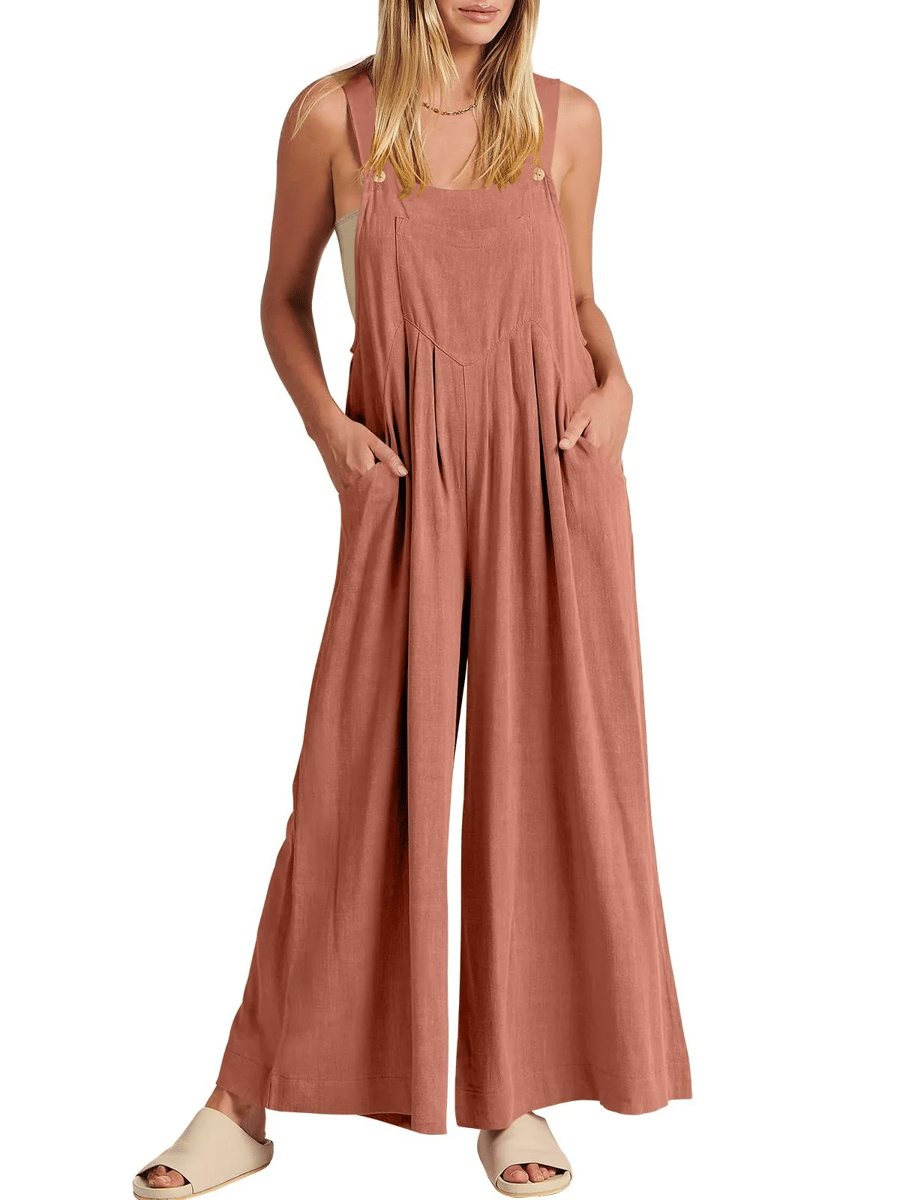 Giulena - Sleeveless Wide Leg Jumpsuit