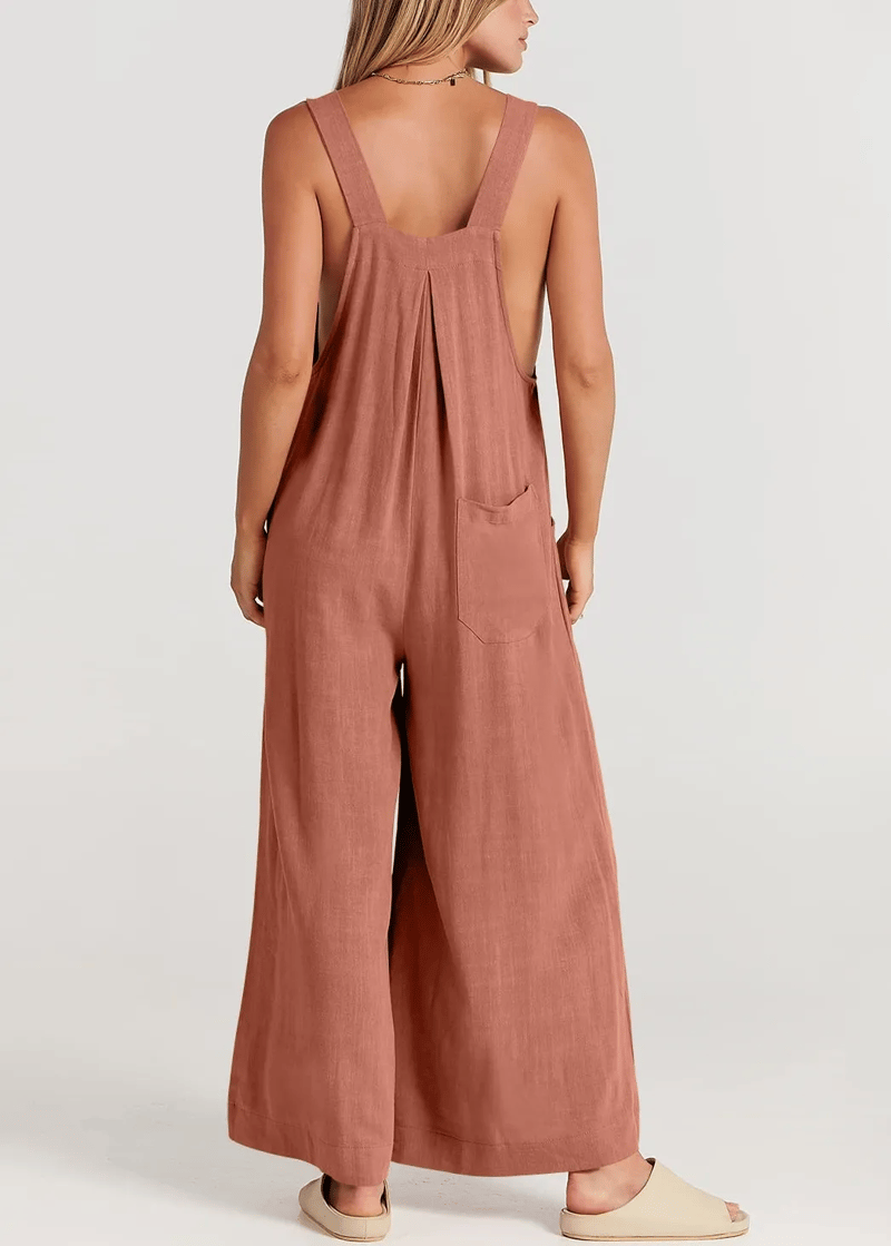 Giulena - Sleeveless Wide Leg Jumpsuit