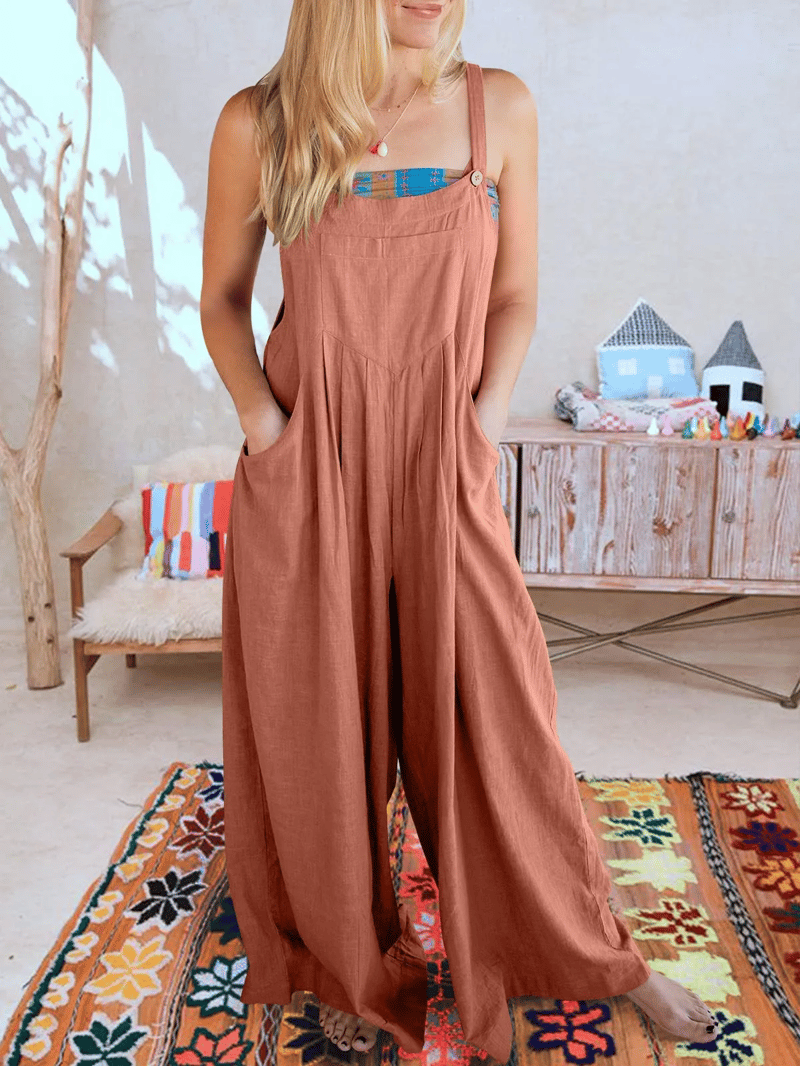 Giulena - Sleeveless Wide Leg Jumpsuit