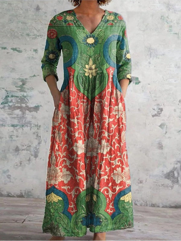 Celestine - Robe maxi à imprimé fleuri vintage