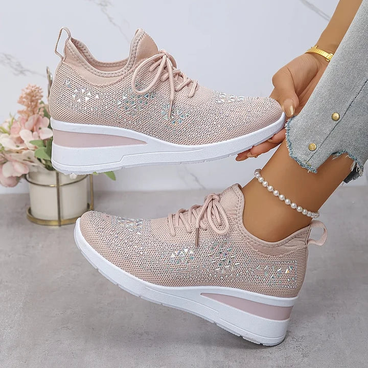 Giselle™ – Orthopedic sneakers with sparkling rhinestones