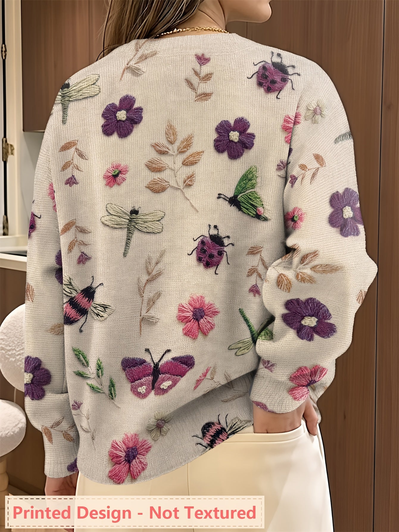 Fiorika - Elegant Nature Embroidered Sweater 