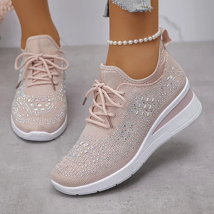 Giselle™ – Orthopedic sneakers with sparkling rhinestones