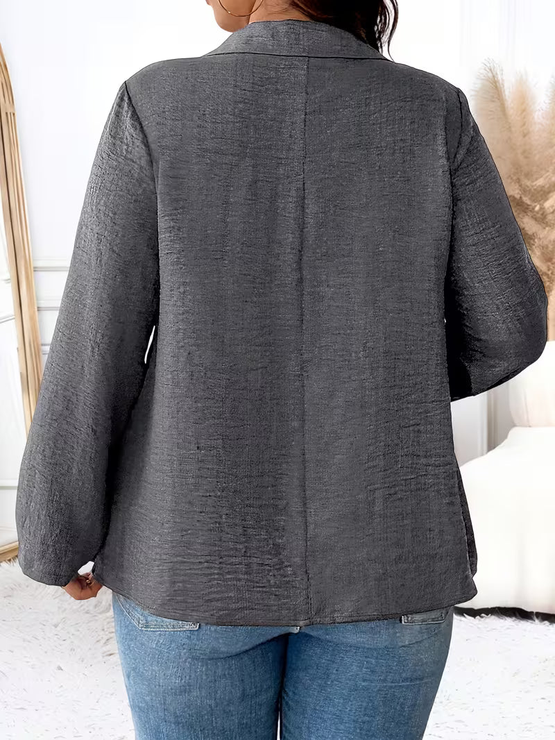 Elmyra - Elegant Button-Down Flowy Shirt 