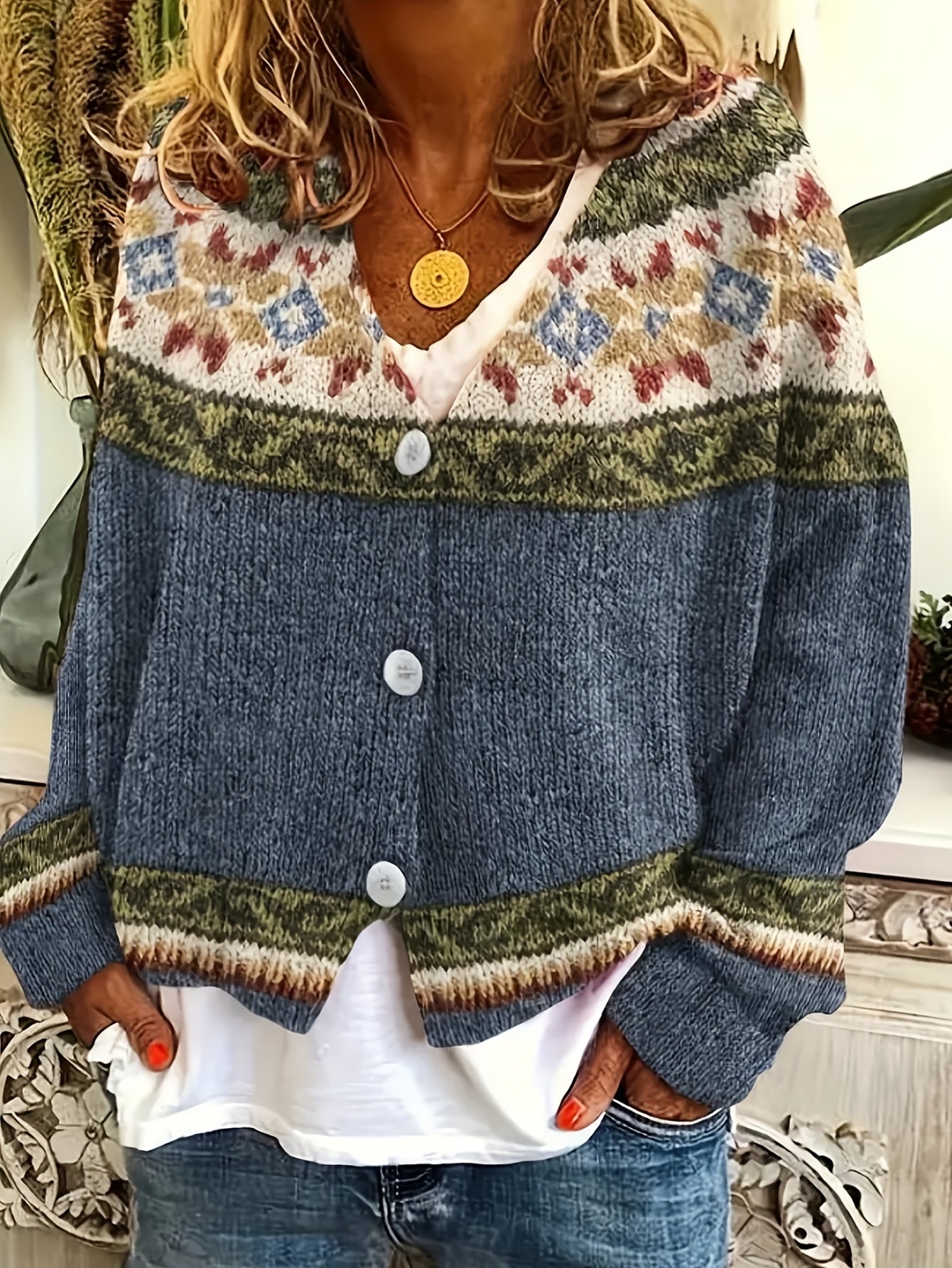 Ceralivra - Cardigan Tricoté Élégant au Charme Vintage