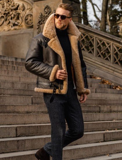 Stefan - Premium Style Genuine Lambskin Leather Jacket 