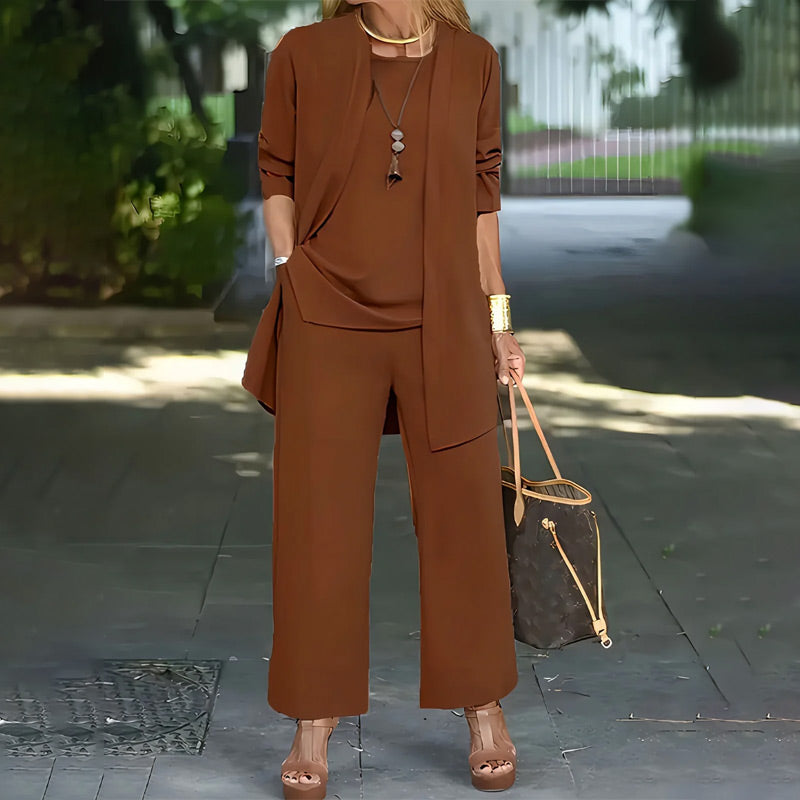 Quenora - Three-Piece Casual Suit with Clean Lines