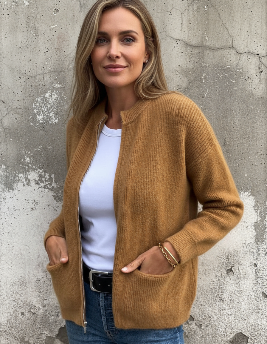 Faylora - Gilet Décontracté En Tricot Léger Pour L’Automne