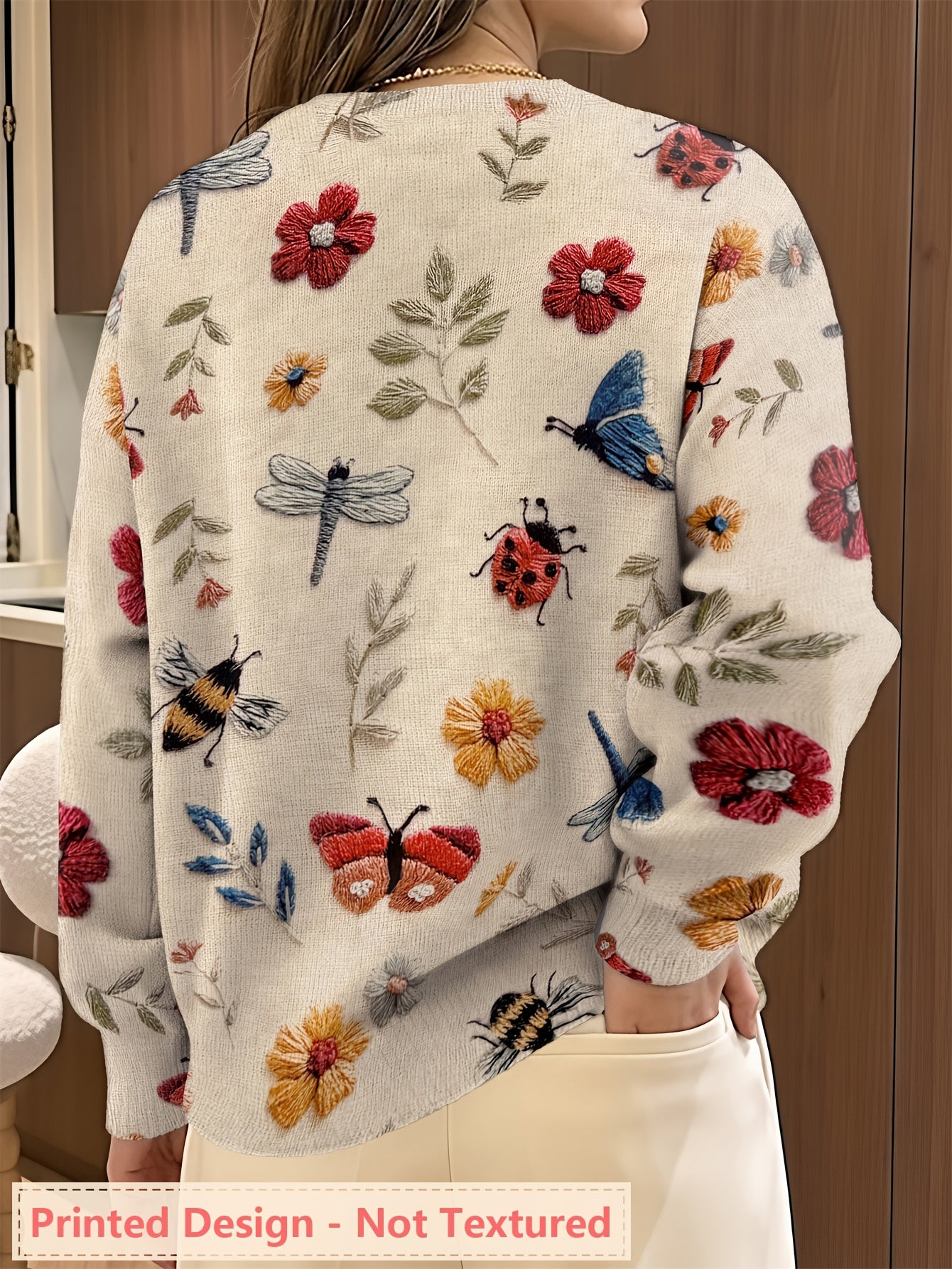 Fiorika - Elegant Nature Embroidered Sweater 