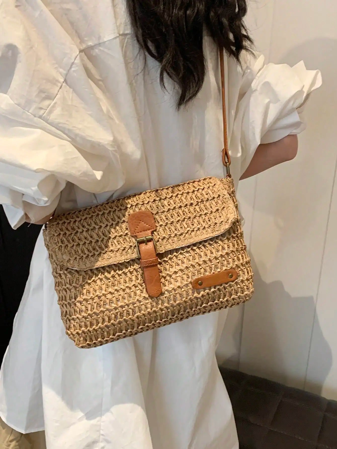 Evelien™ - Sac Bandoulière en Paille Naturelle – L’Accessoire Estival Incontournable